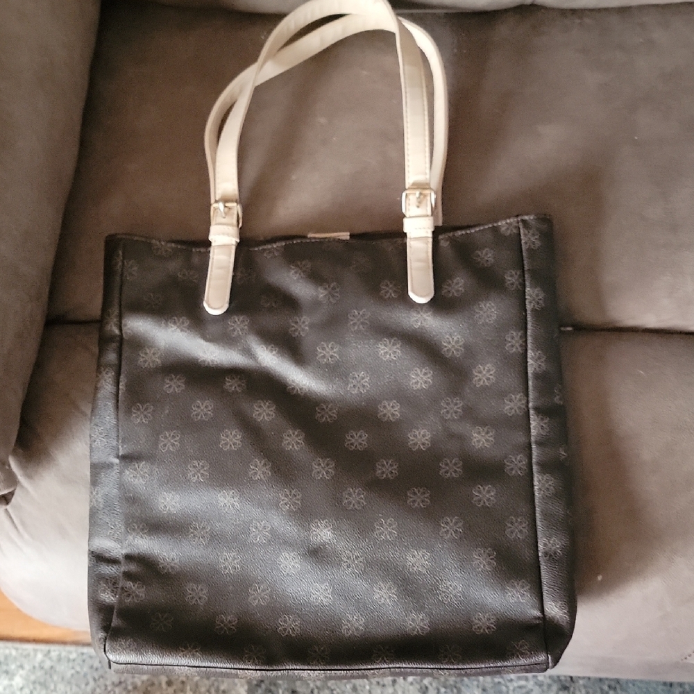 Chic Black Patterned Tote Bag - image 4